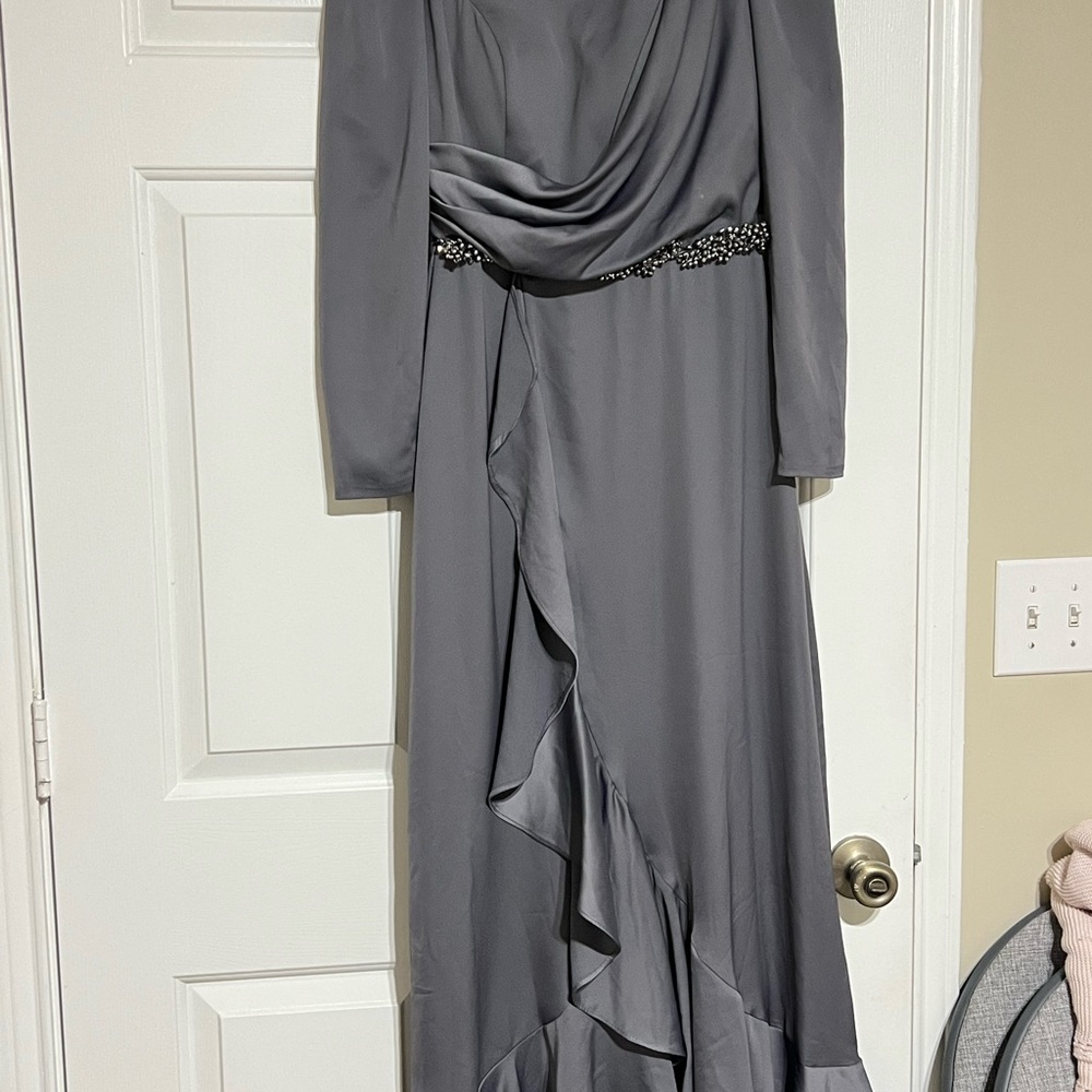 Elegant Gray Evening Gown